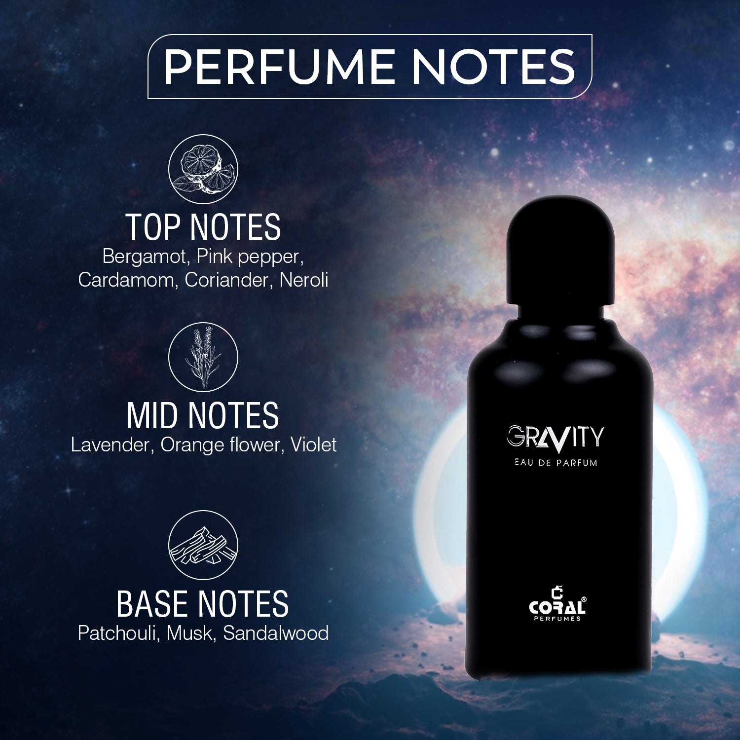 Coral Gravity Eau de Parfum for Men - 100ml