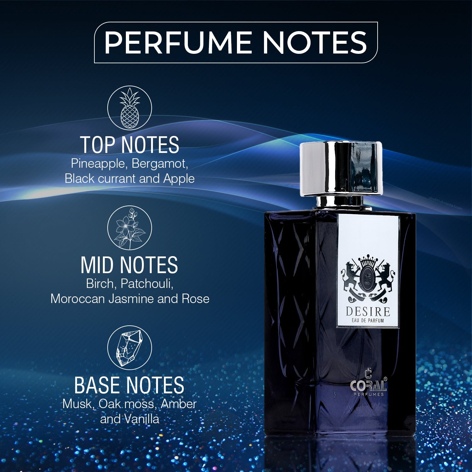Coral Desire Eau de Parfum for Men – 85ml
