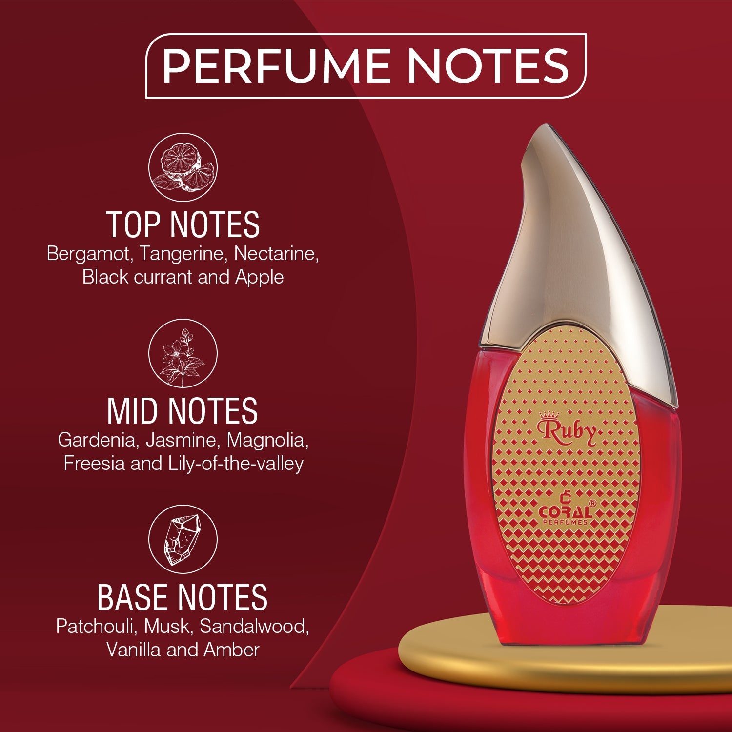 Coral Ruby Eau de Parfum for Women – 100ml